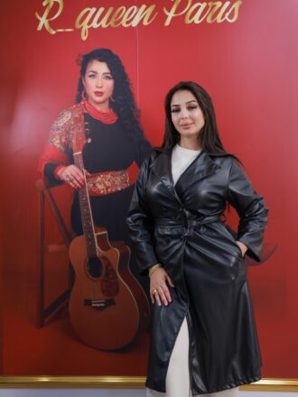 Trench similicuir noir